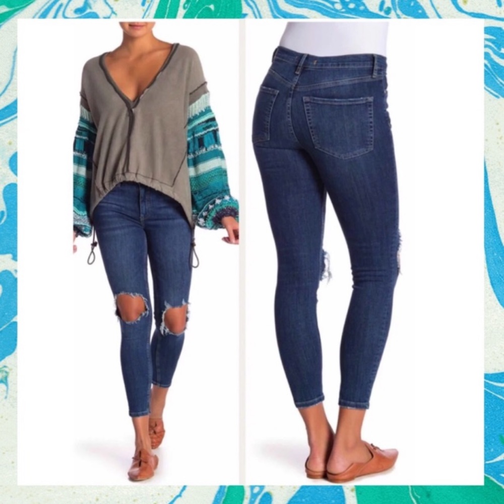 Free People Busted Knee Jeans NEW w/o tags